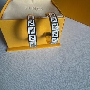 Fendi Gold and White Women's Watch Set
